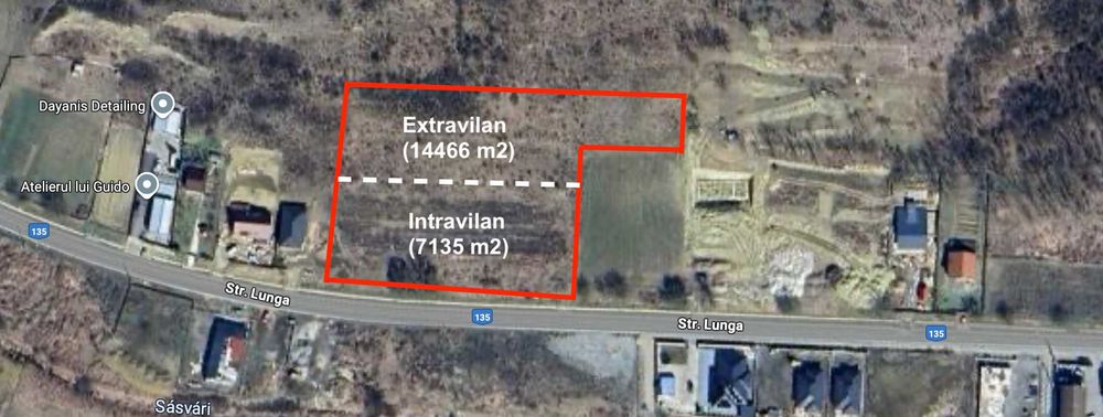Teren de vânzare in Livezeni cu deschidere 110 m la drum principal - 1